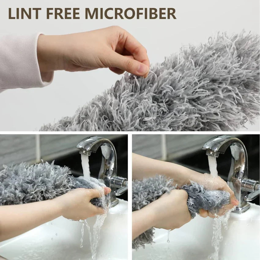 Stainless Flexible Duster For Fan Cleaning Mop With Extendable Long Rod