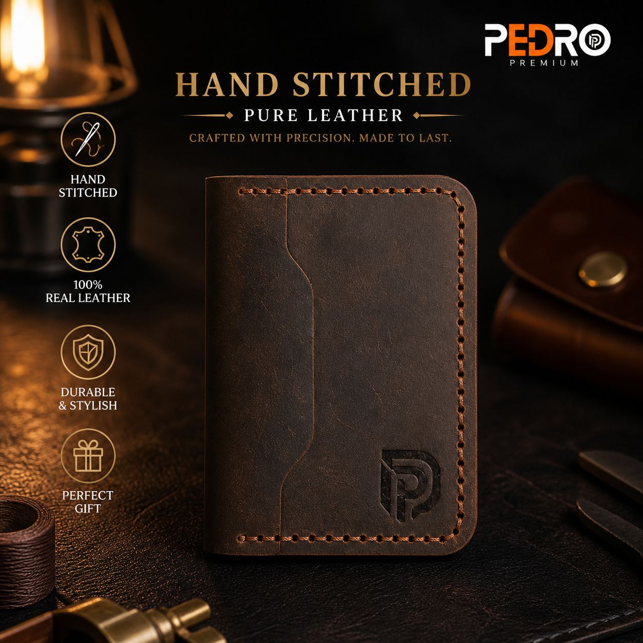 Pedro Premium Hand Stitched Wallet – 100% Pure Leather