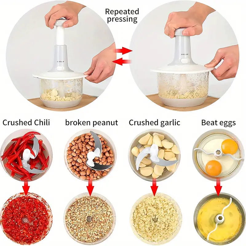 Imported Manual Hand Push Multifunctional Chopper Mixer Cutter and Grinder