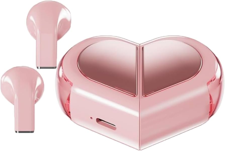 Romantic Heart Shape Earbuds Wireless Bluetooth Earphones