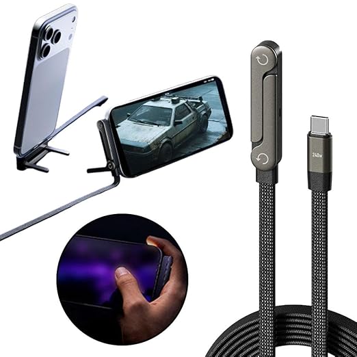 2 in 1 Charging Cable 240W, Multi Charger Cord with Two Type C Port