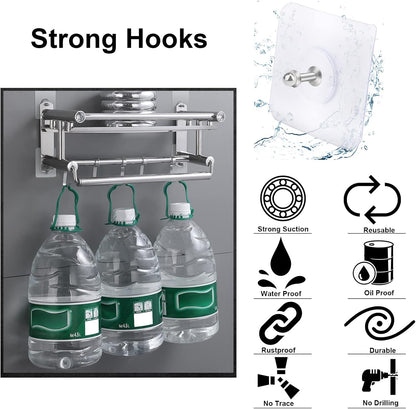 Strong Punch Free Self Adhesive Wall Screw Rod Hooks and Nail Mounting Hang Kit