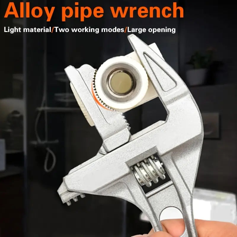 Multi-function Adjustable Large opening Universal Wrench with Twistable Round Tube