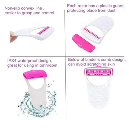 Ladies Womens Girls Shaver Trimmer (6Pcs)