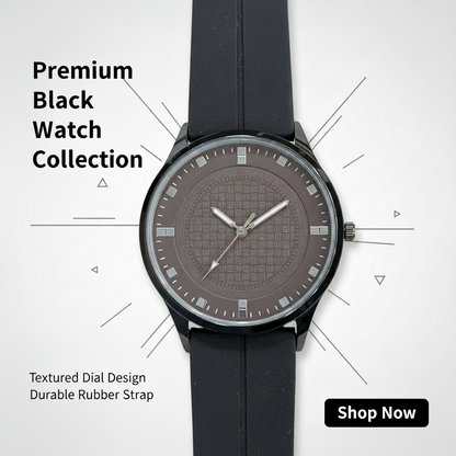 Vitz Regalia Black Colour Men Watch