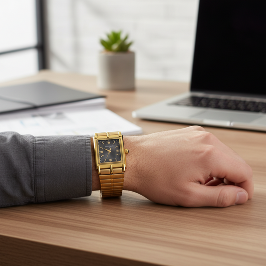 Swingstar Golden & Black Dial Man Watch