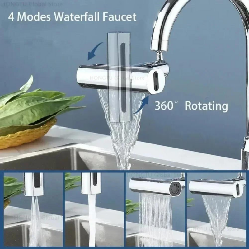 Multifunctional 360 Degree Rotatable Universal Shower Head with 4 Adjustable Water Flow Modes for Enhanced Experience