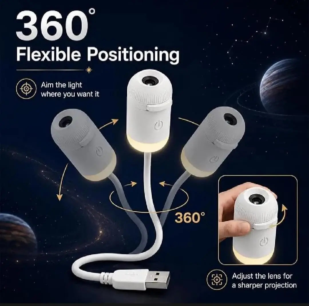Flexible USB Starry Sky Projector Night Lamp