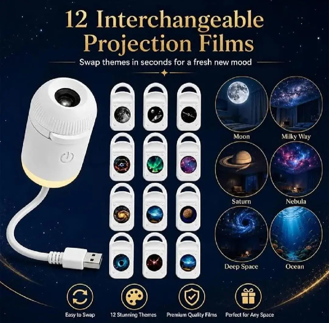 Flexible USB Starry Sky Projector Night Lamp
