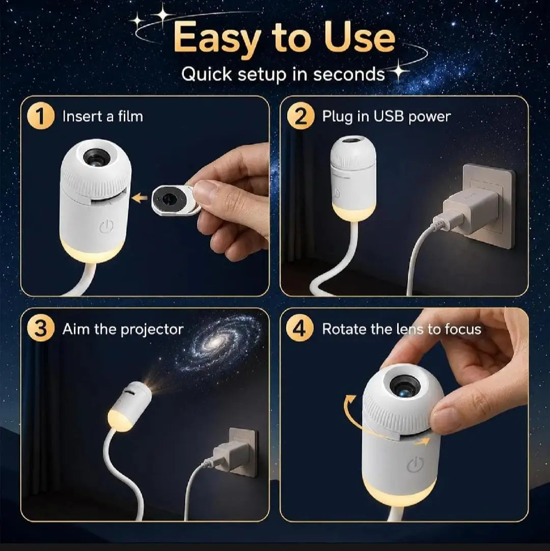 Flexible USB Starry Sky Projector Night Lamp