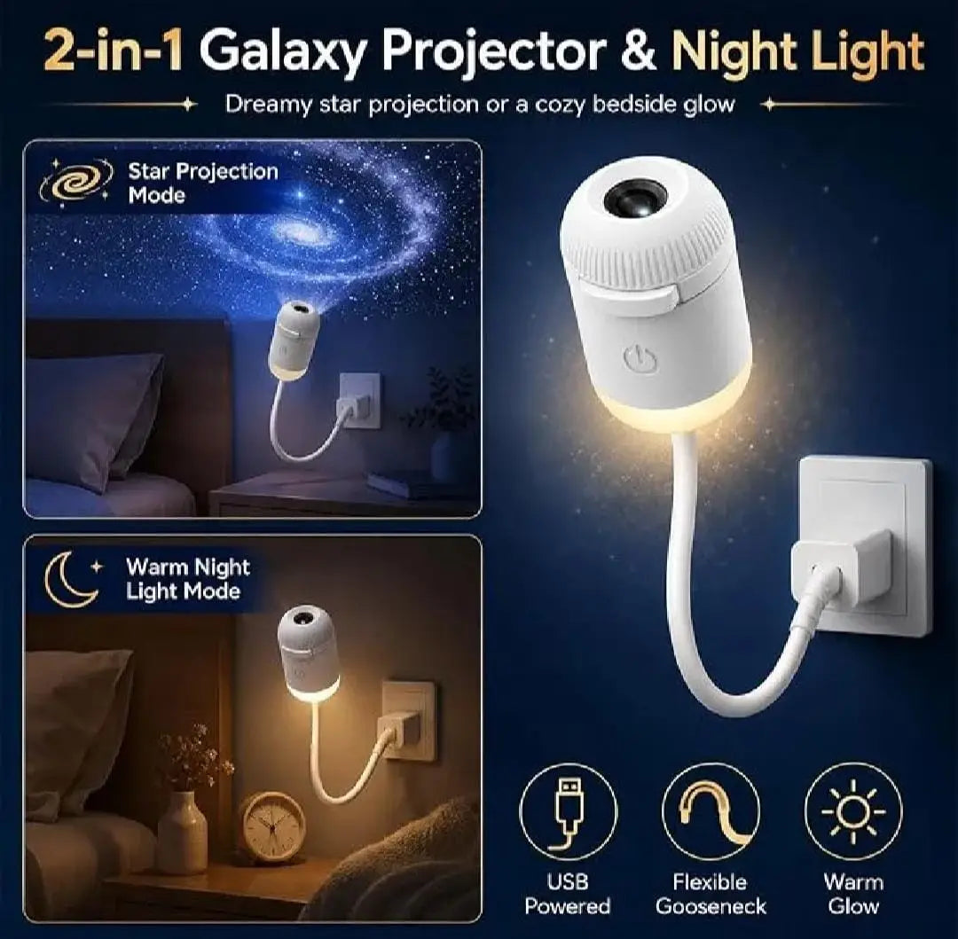 Flexible USB Starry Sky Projector Night Lamp