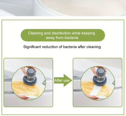 Kitchen Cleaning Dish Brush Scrubber with Soap Dispenser
