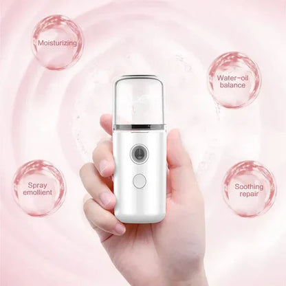 Rechargeable Facial Steamer Mist Sprayer Humidifier Nebulizer and Beauty Skin Care Tool