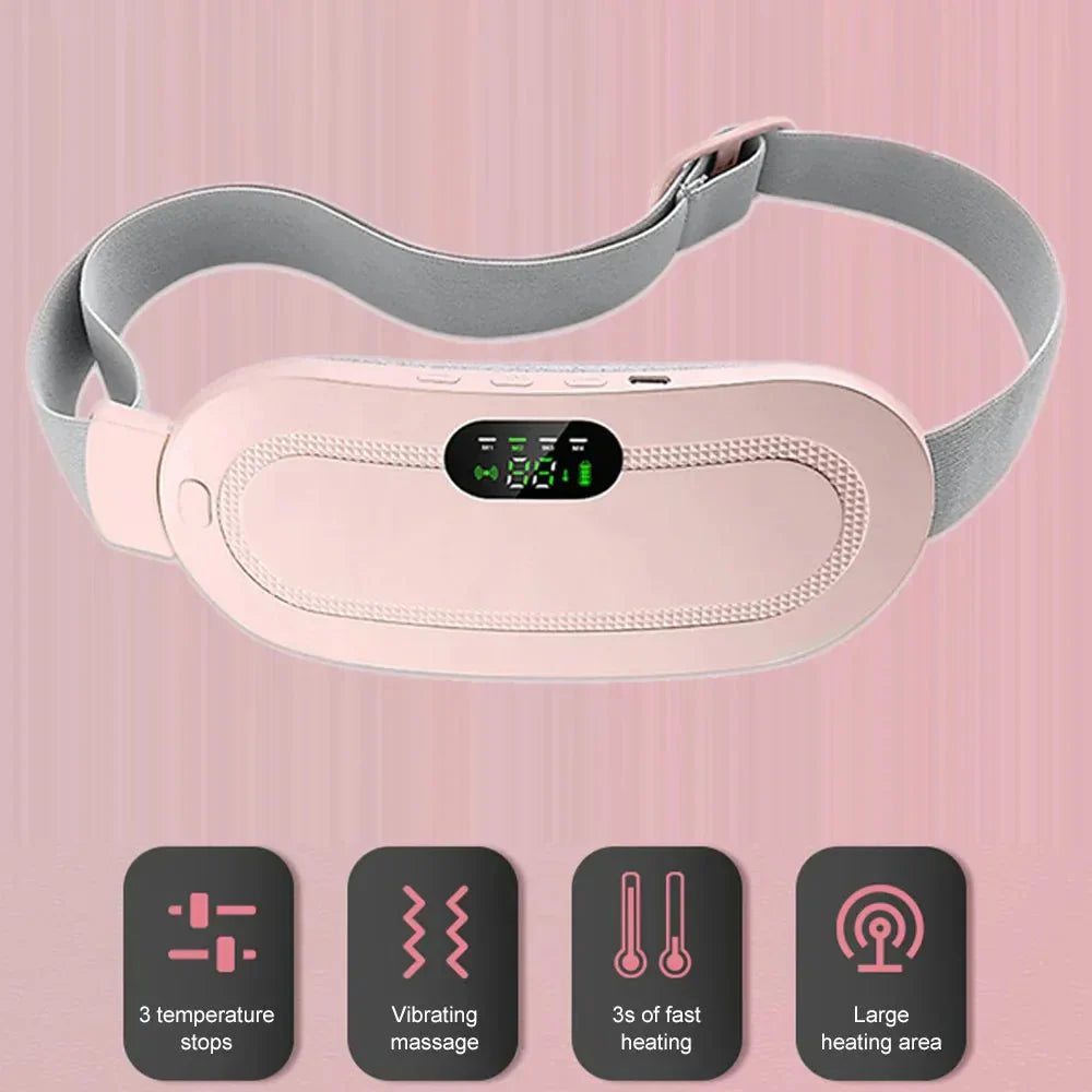 Portable Menstrual Heating Pad with 3 Heat Levels &amp; 3 Vibration Massage Modes